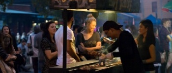 Talk and eat and the night market